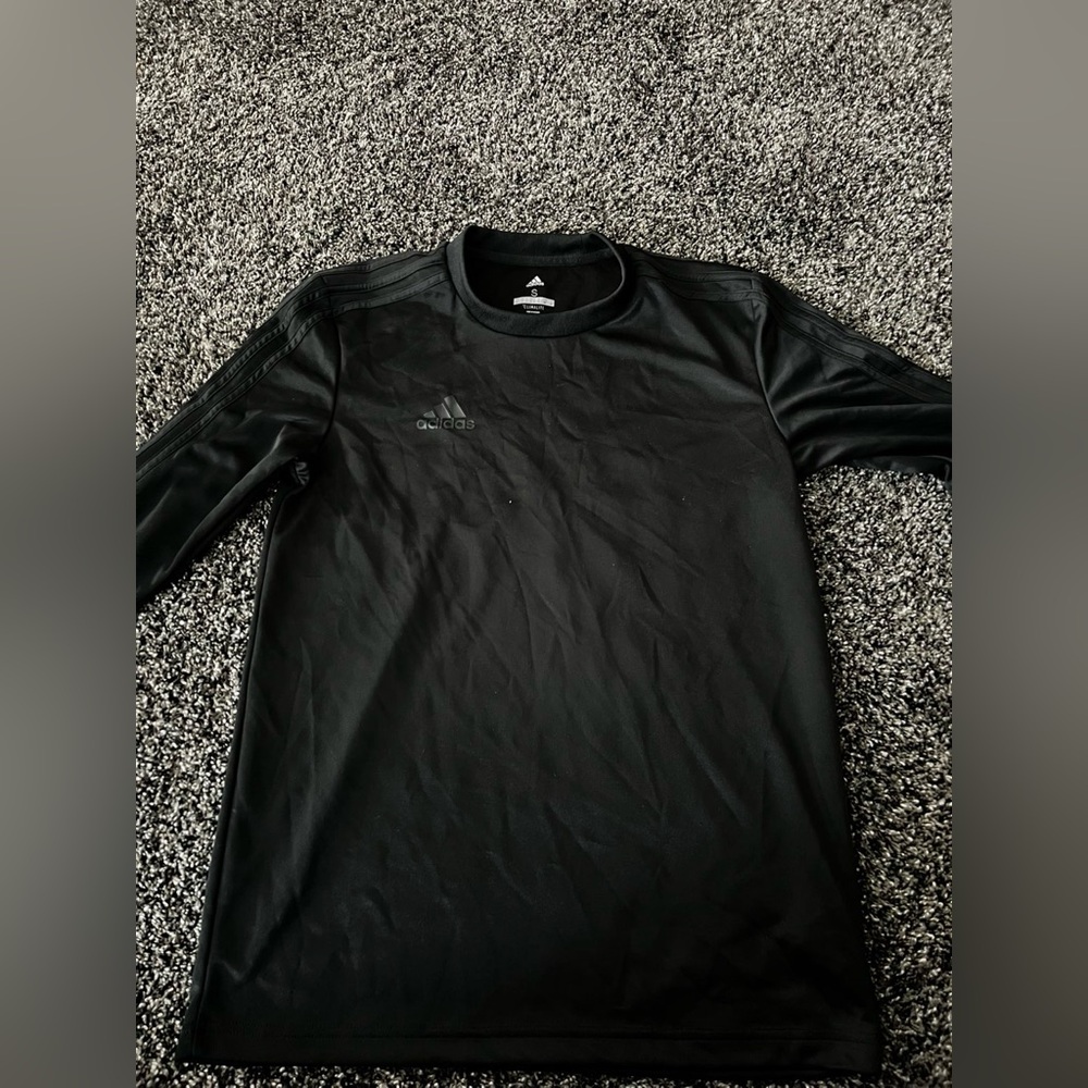 Adidas Men's Long Sleeve Black Tee